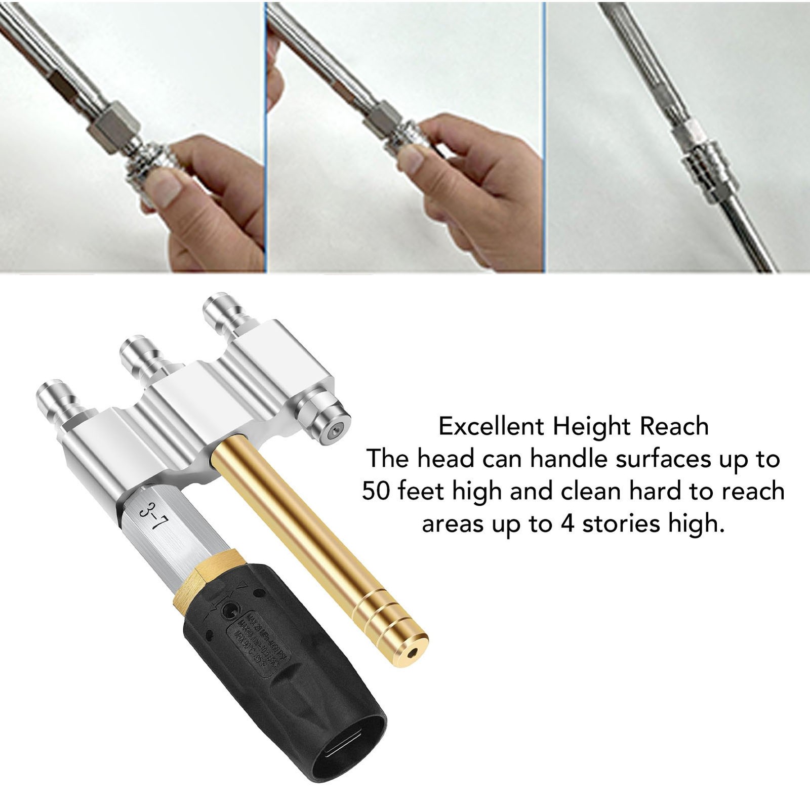 M5 Twist Nozzle 1/4in Quick Connection 1000-6000Psi 3-7GPM 3 In 1 Nozzle