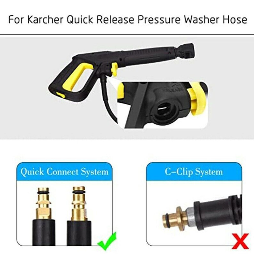 QTKINTI Pressure Washer Trigger Gun Jet Lance Nozzle Fit Karcher K2 to K7 Hose