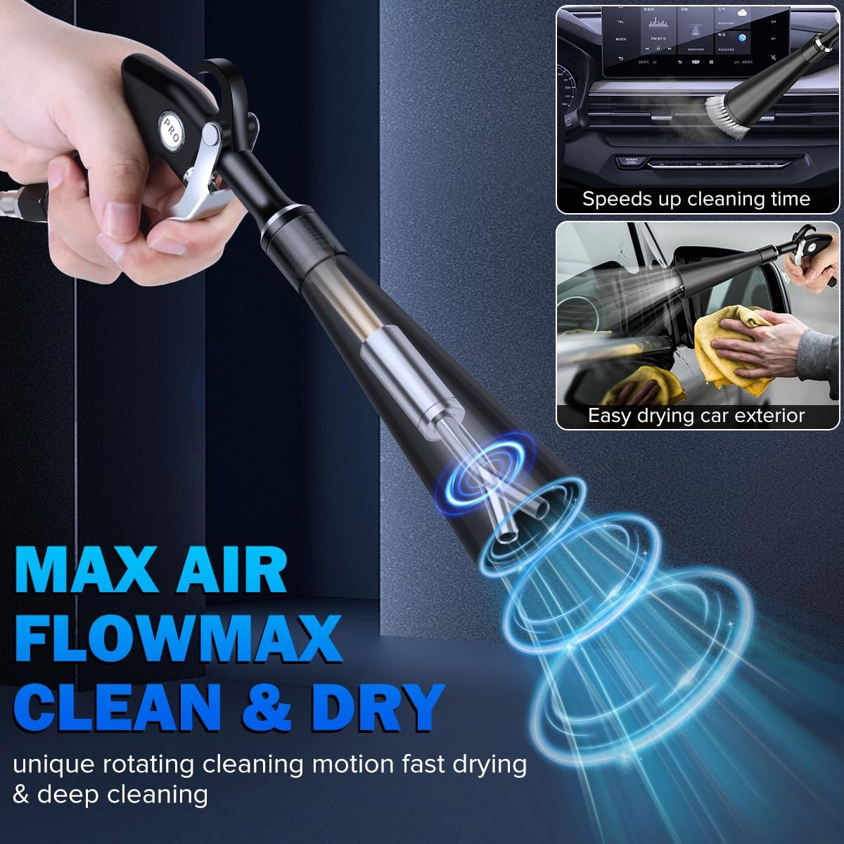 cropyoyo Dry Cleaning Gun,High-Pressure Air Blow Gun,Car Set1