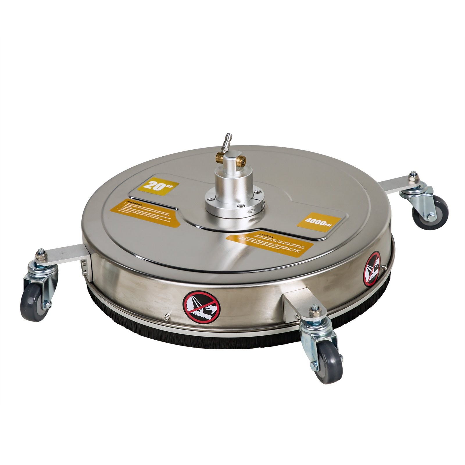 20″ Pressure Washer Surface Cleaner Stainless Steel with 4 Wheels 4000PSI