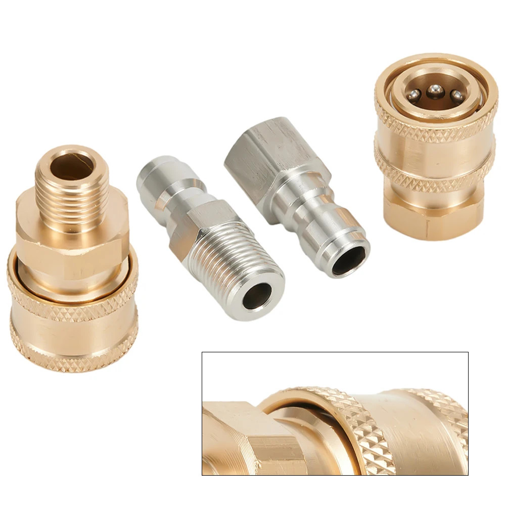 1Pc 1/4 Inch Male Fitting Quick Release Adapter Pressure Washer Connector Coupli