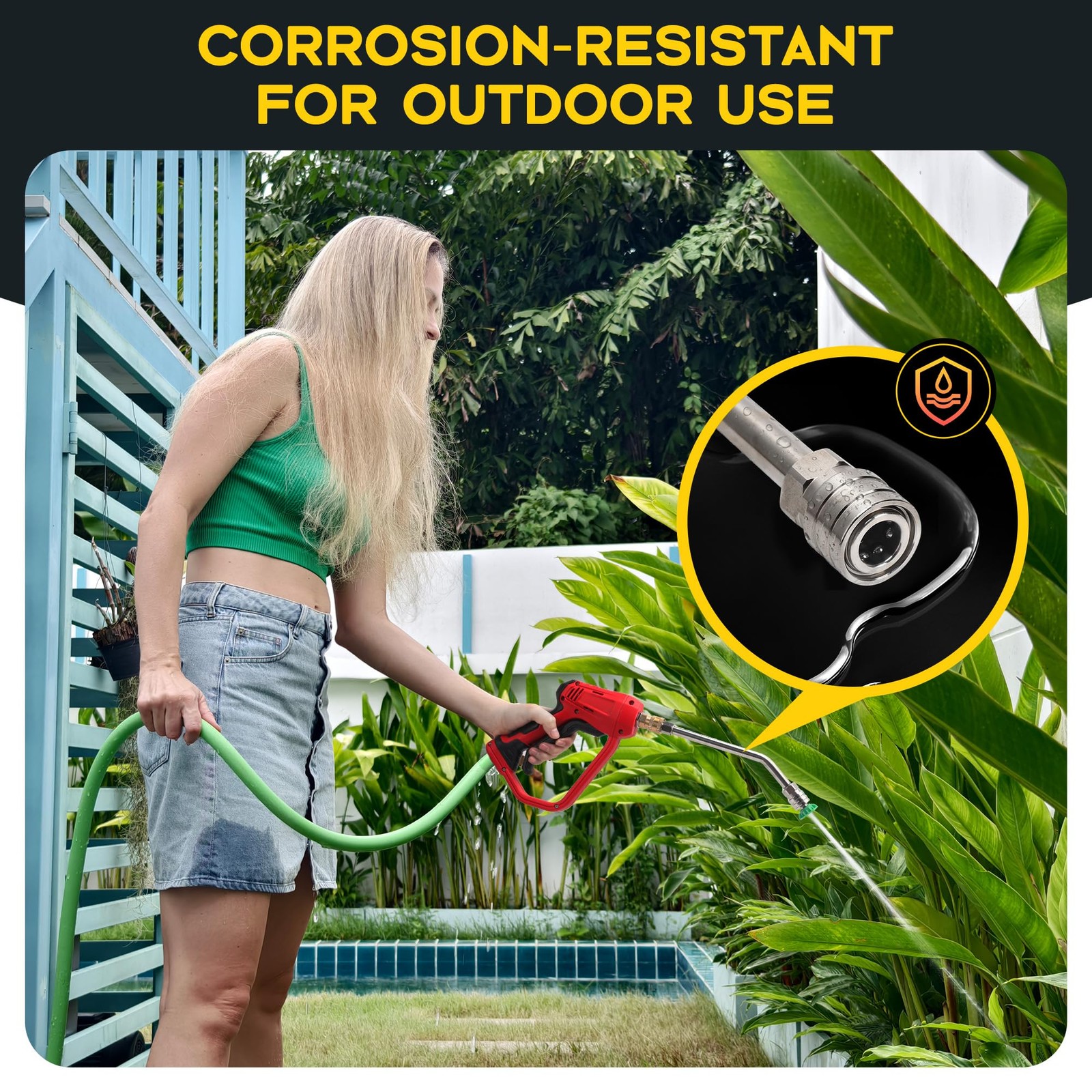 Pressure Washer Extension Wand with Gutter Cleaner Attachment, 30° 90° 120° C…