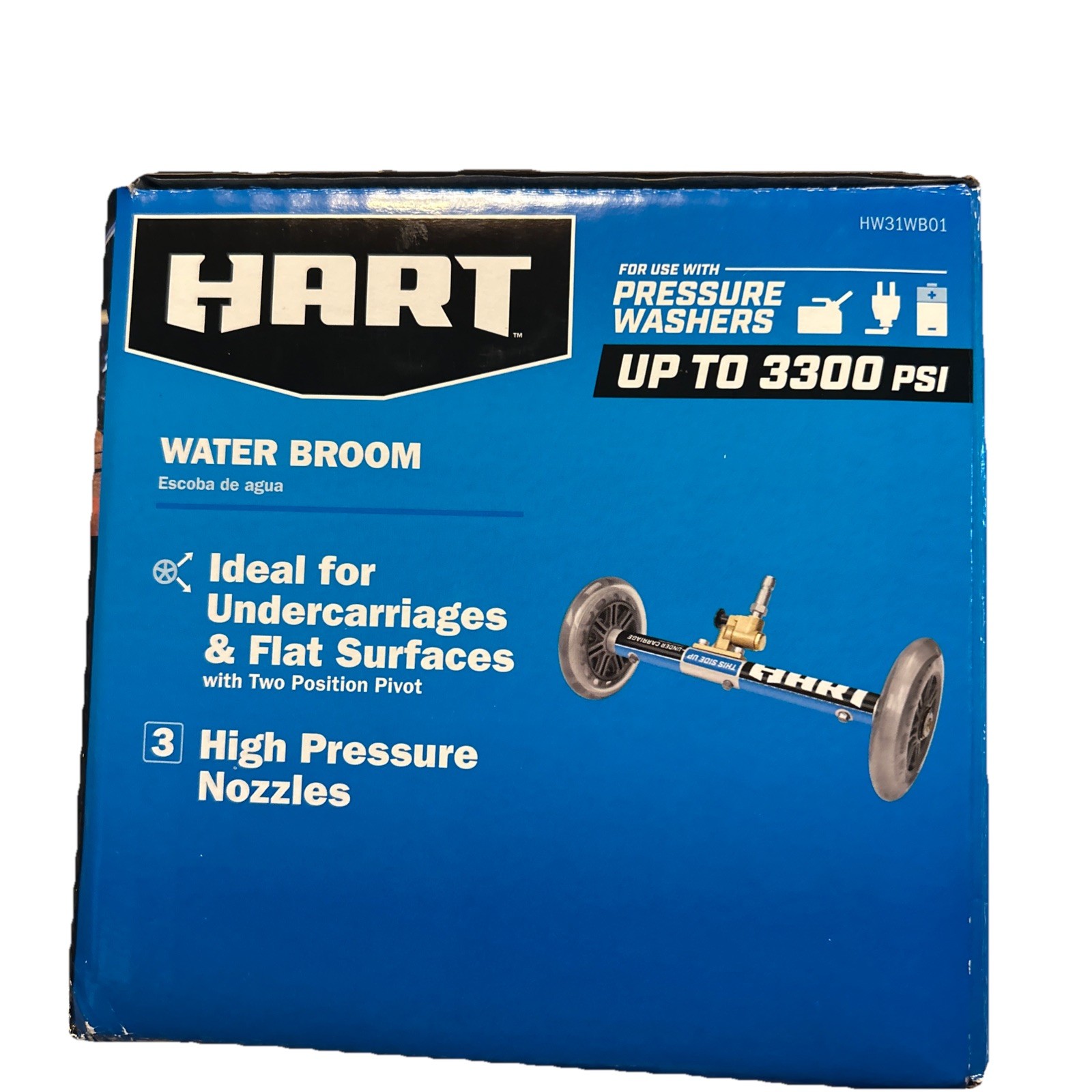 Hart 11″ Water Broom Undercarriage Surface Cleaner Pressure UP to 3300 PSI