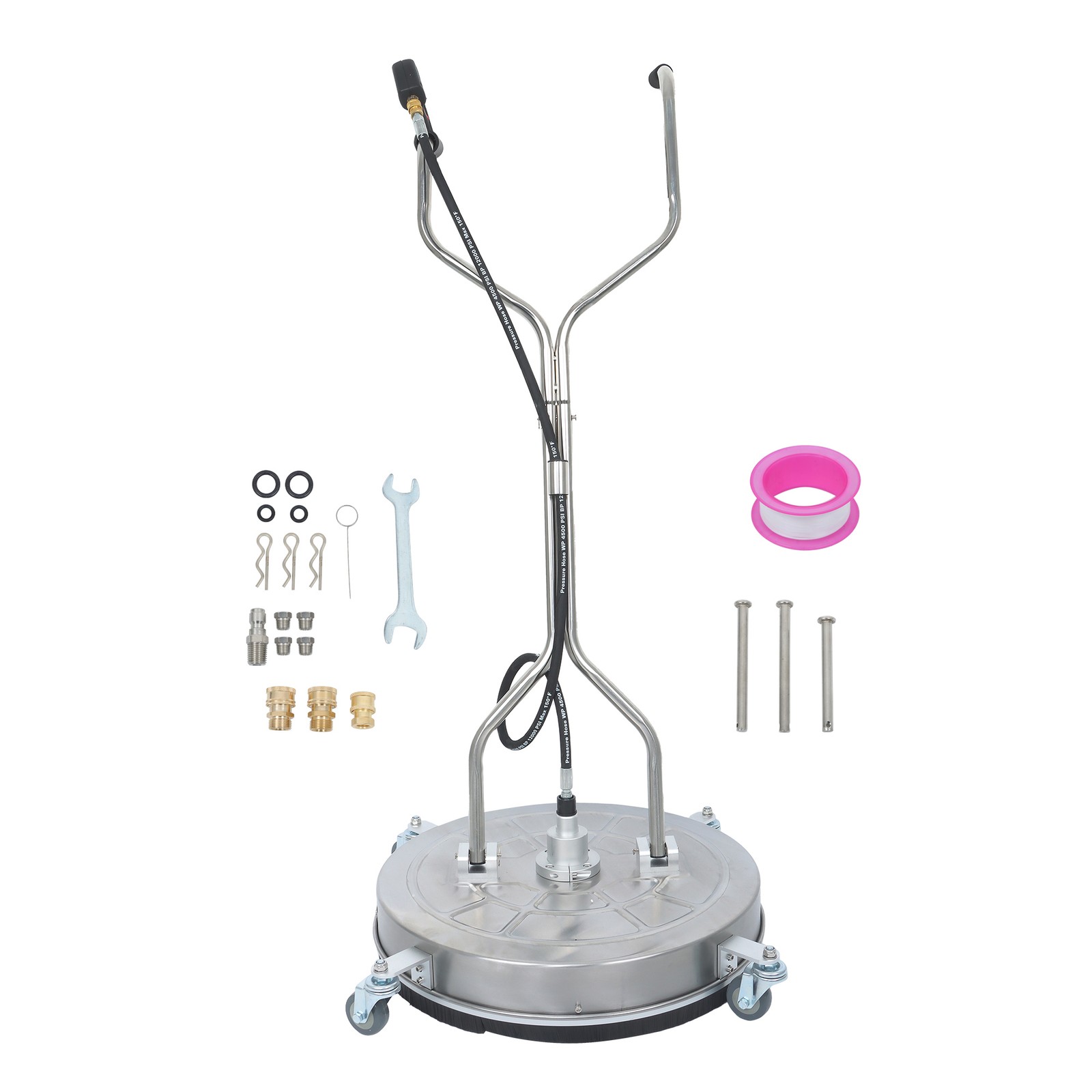 For Roomark 24″Pressure Washer Surface Cleaner w/ Handles & Wheels Quick Connect