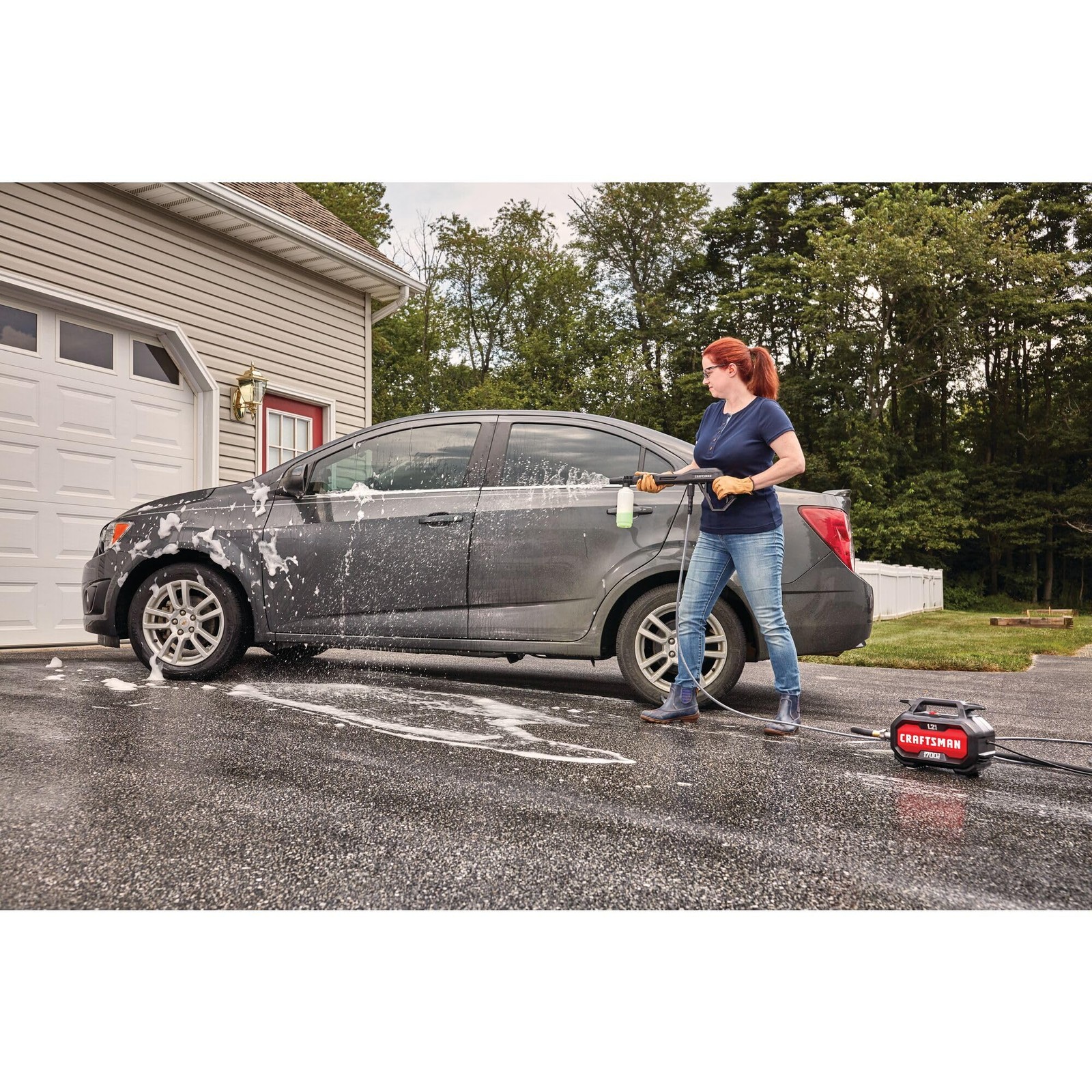 CRAFTSMAN Electric Pressure Washer, Cold Water, Lightweight Corded Power Wash…