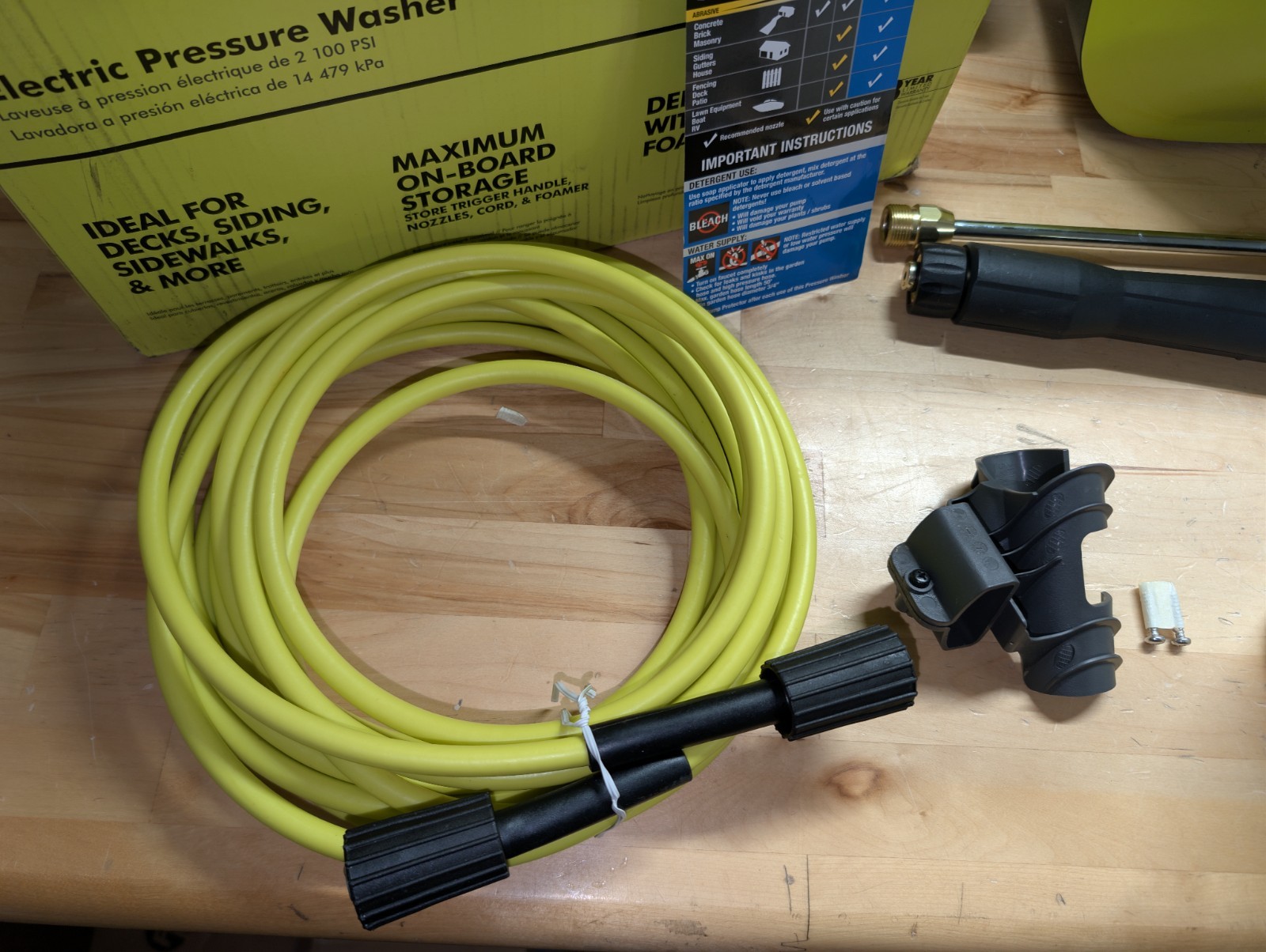 2025 Ryobi RY142012 2100 PSI Corded Electric Pressure Washer with Foamer