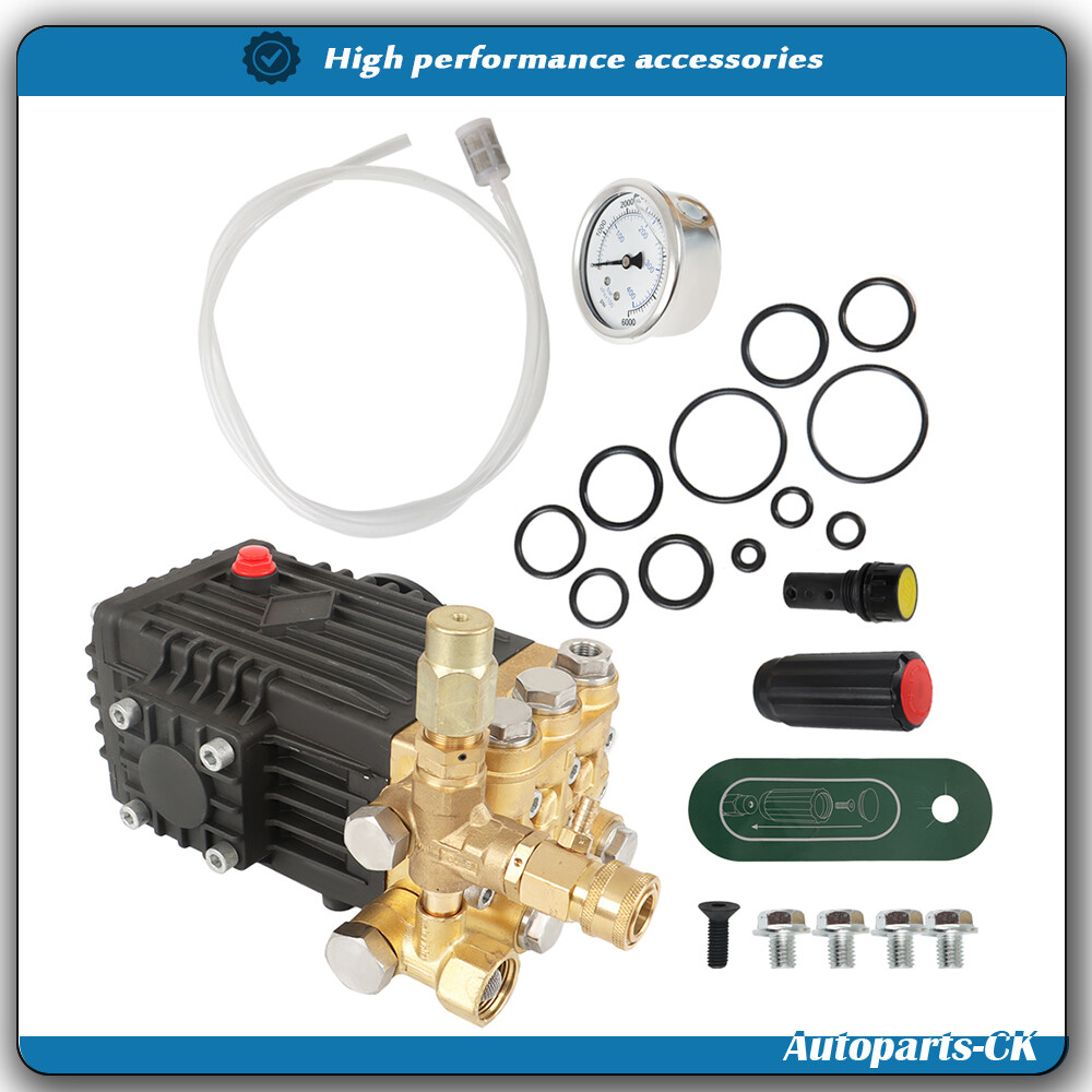 Pressure Power Washer Pump 24mm Solid Shaft 3600 PSI 4.9GPM Belt Drive