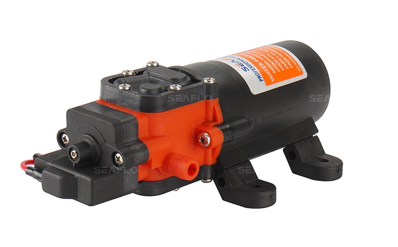 12V DC 1.2 GPM 35 PSI 21-Series Diaphragm Water Pressure Pump for Caravan/RV/…