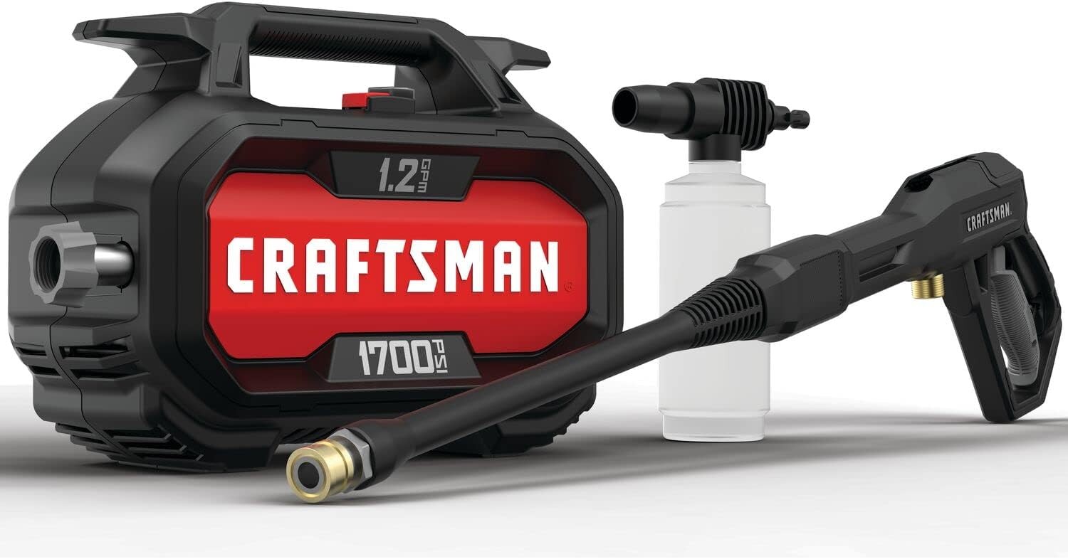 CRAFTSMAN Electric Pressure Washer, Cold Water,1700-PSI,1.2-GPM,Corded CMEPW1700