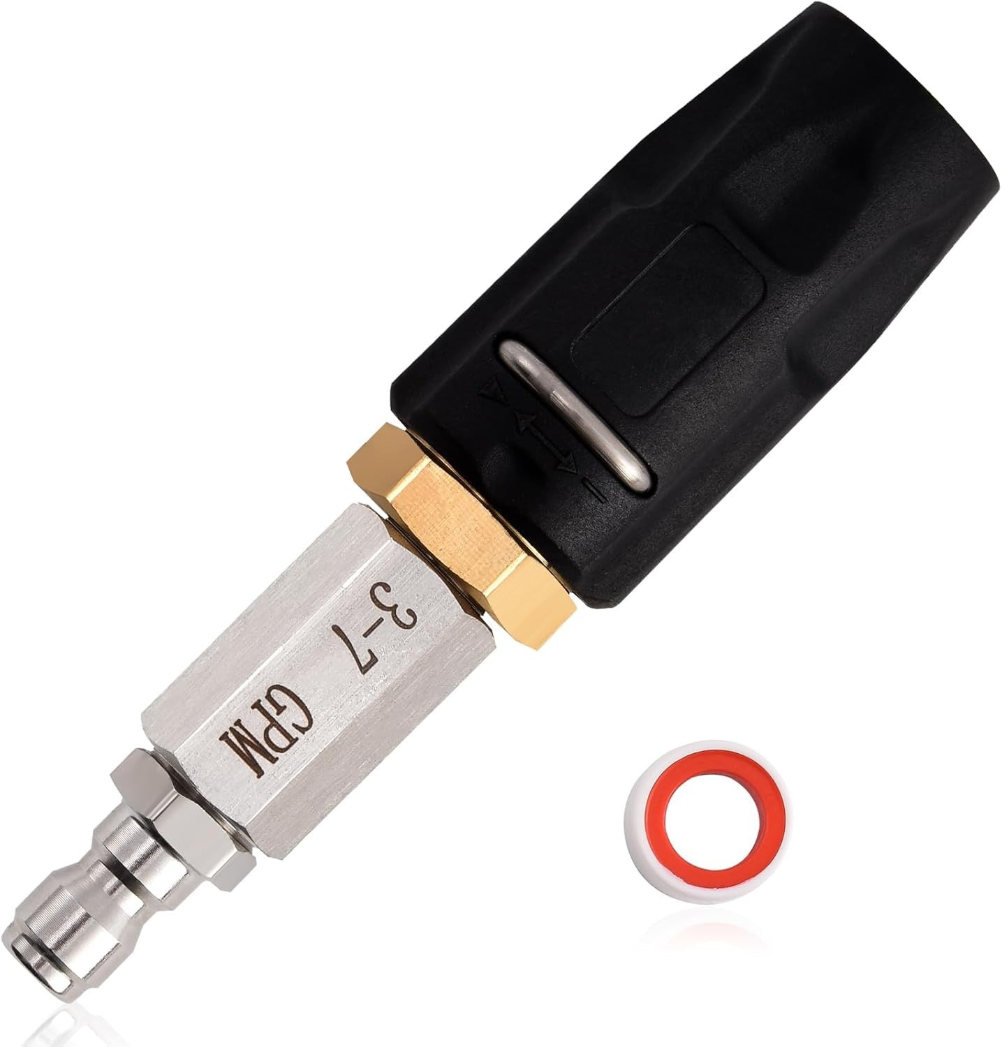Adjustable Downstream Soft Wash Nozzle, Shooter Tip M5 Long Range Soap Twist Che