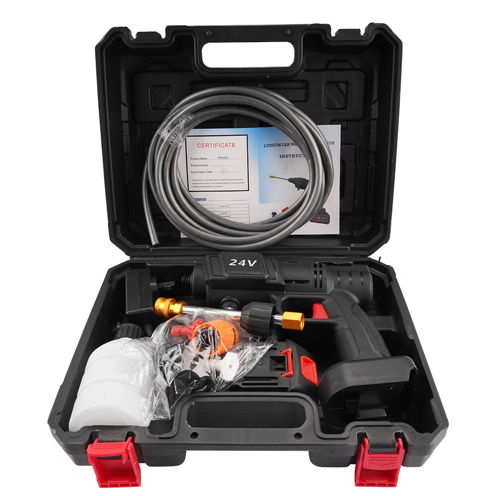 Electric Cordless High Pressure Washer Portable Power Cleaner Kit With 2 Nozzle