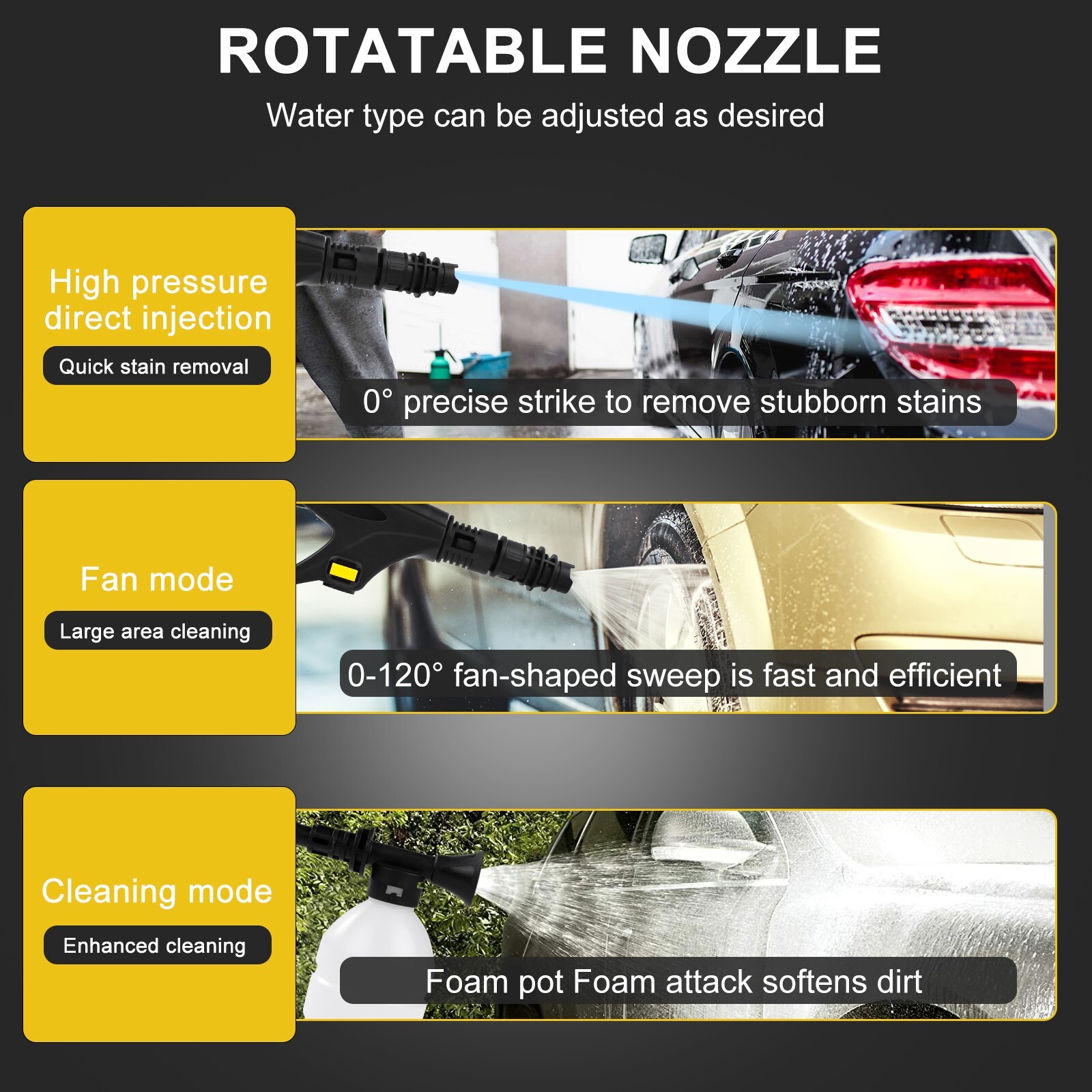 110V Electric Pressure Washer for Car & Home Cleaning, 2800W High Power