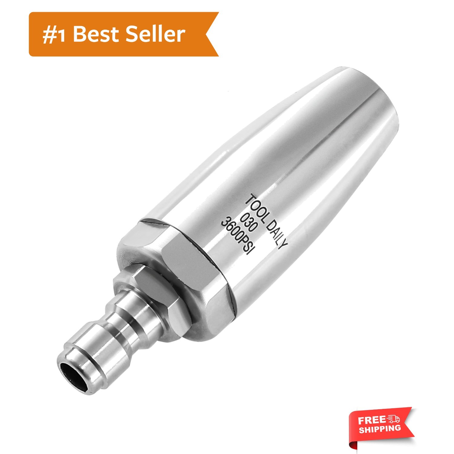 Turbo Nozzle Pressure Washer Stainless Steel, 360° Rotating Pressure Washer N…