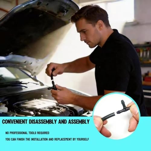 Windshield Washer Hose Kit,4M Rubber Hose with 36 Pcs Leak-Proof