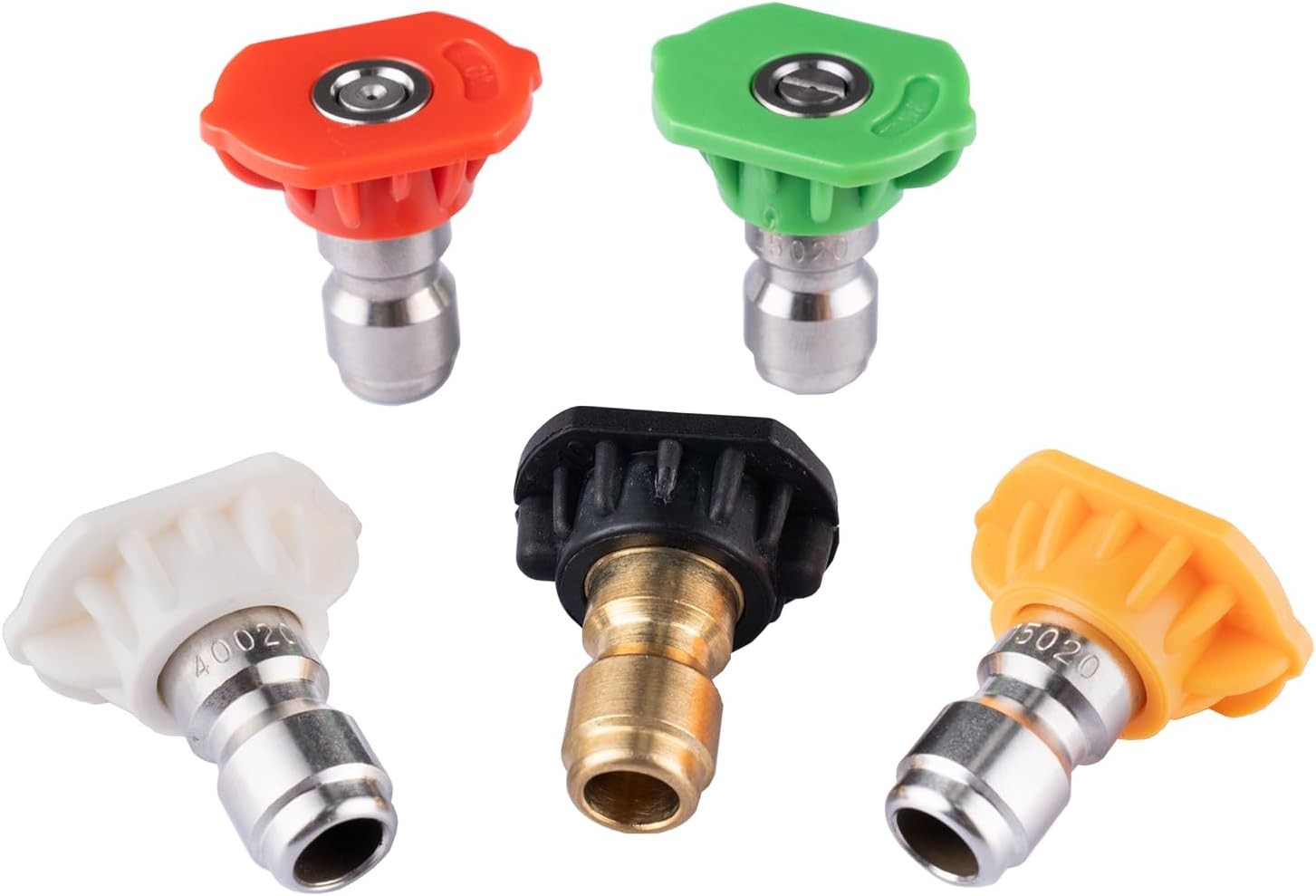 5-Pack Twinkle Star Pressure Washer Nozzle Tips Multiple Degrees, 1/4 INCH