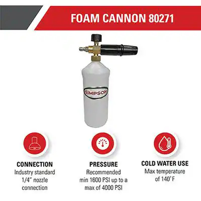 High Pressure Foam Cannon Rated up to 4000 PSI
