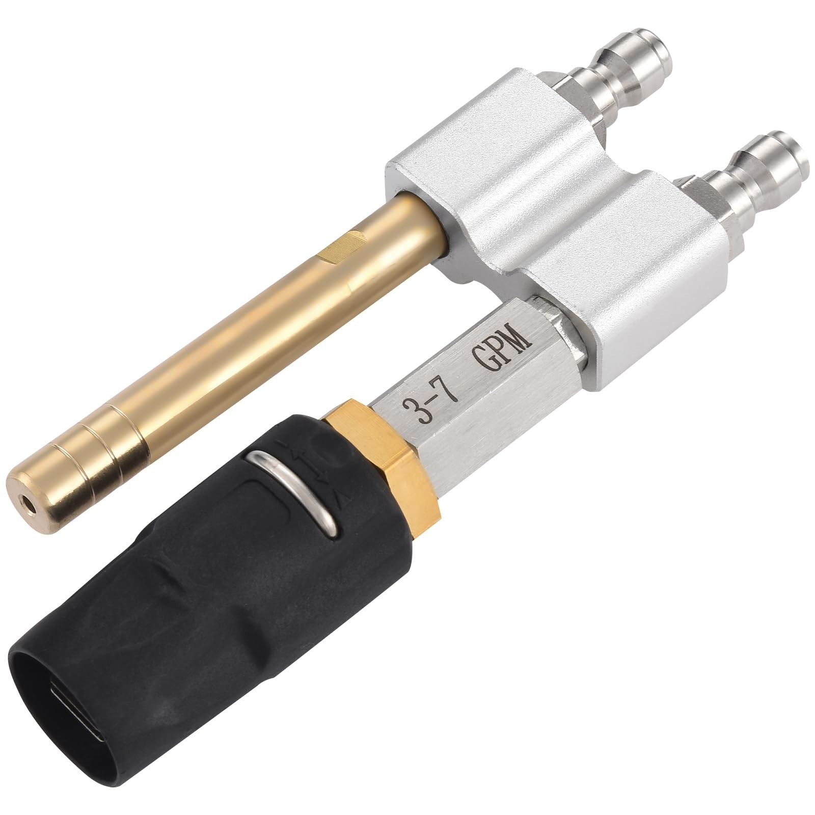2-in-1 Soft Wash Chemical Nozzle, M5 Twist Shooter, 0-60° Adjustable Spray, 1700