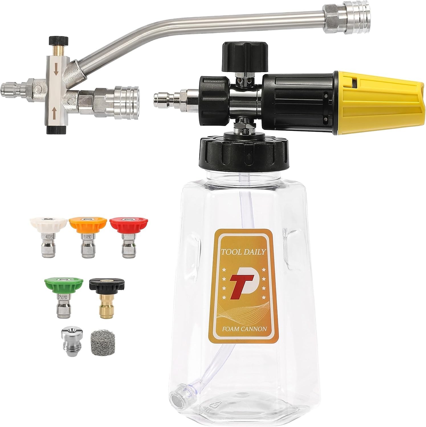Durable Pressure Washer Foam Cannon with 1/4″ Quick Connect & Easy-Fill Design