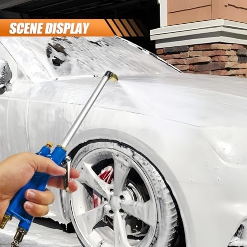 High-Pressure Car Engine Cleaning Spray Gun with 4Ft Hose, Pneumatic Dust Blower