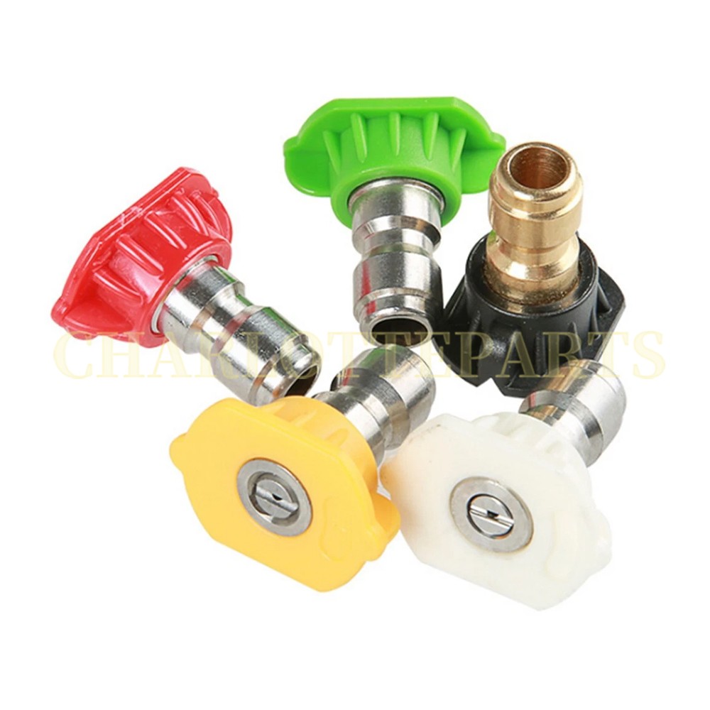 5pcs Pressure Washer Spray Tips Nozzles High Power Kit Quick Connect 1/4″ Set