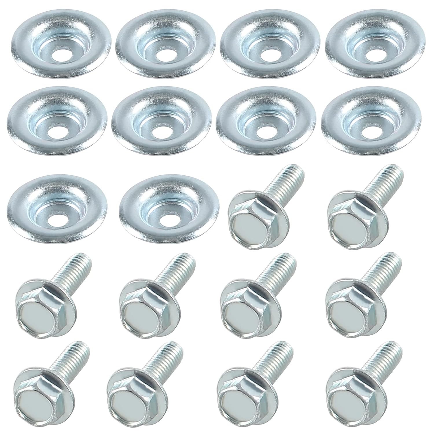 20 Piece Set UTV Skid Plate Washer and Bolt Kit Compatible with Polaris RZR