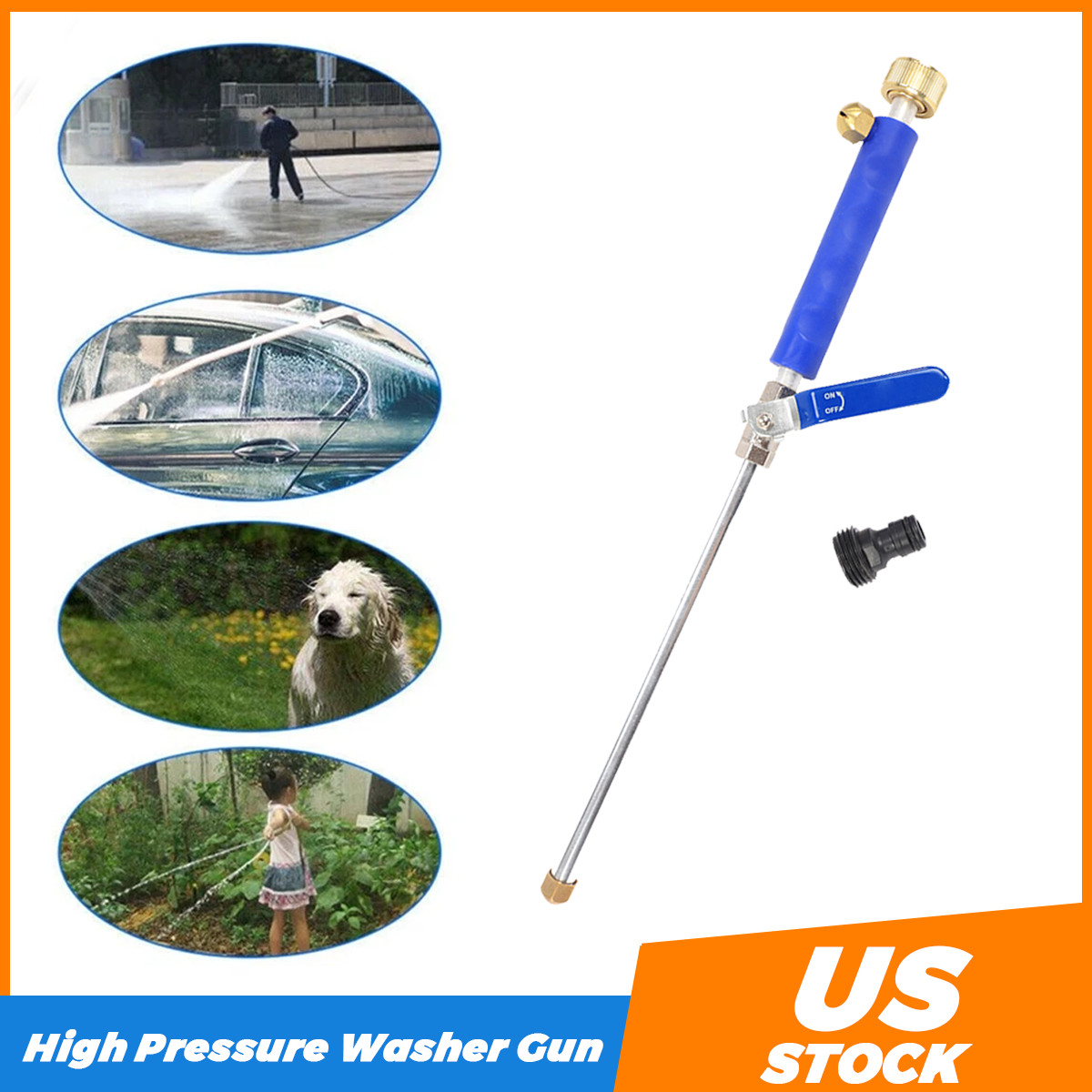 High Pressure Power Washer Water Spray Gun Nozzle Wand Attachment Garden Hose US