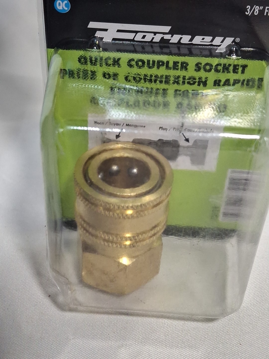 Forney 75129 Pressure Washer Quick CONNECT Coupler Female Socket, 3/8-Inch FNPT