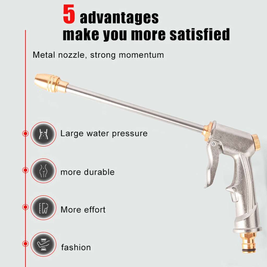 High Pressure Water Jet Spray Nozzle Wand Attachment Car Garden Washing Hose Gun