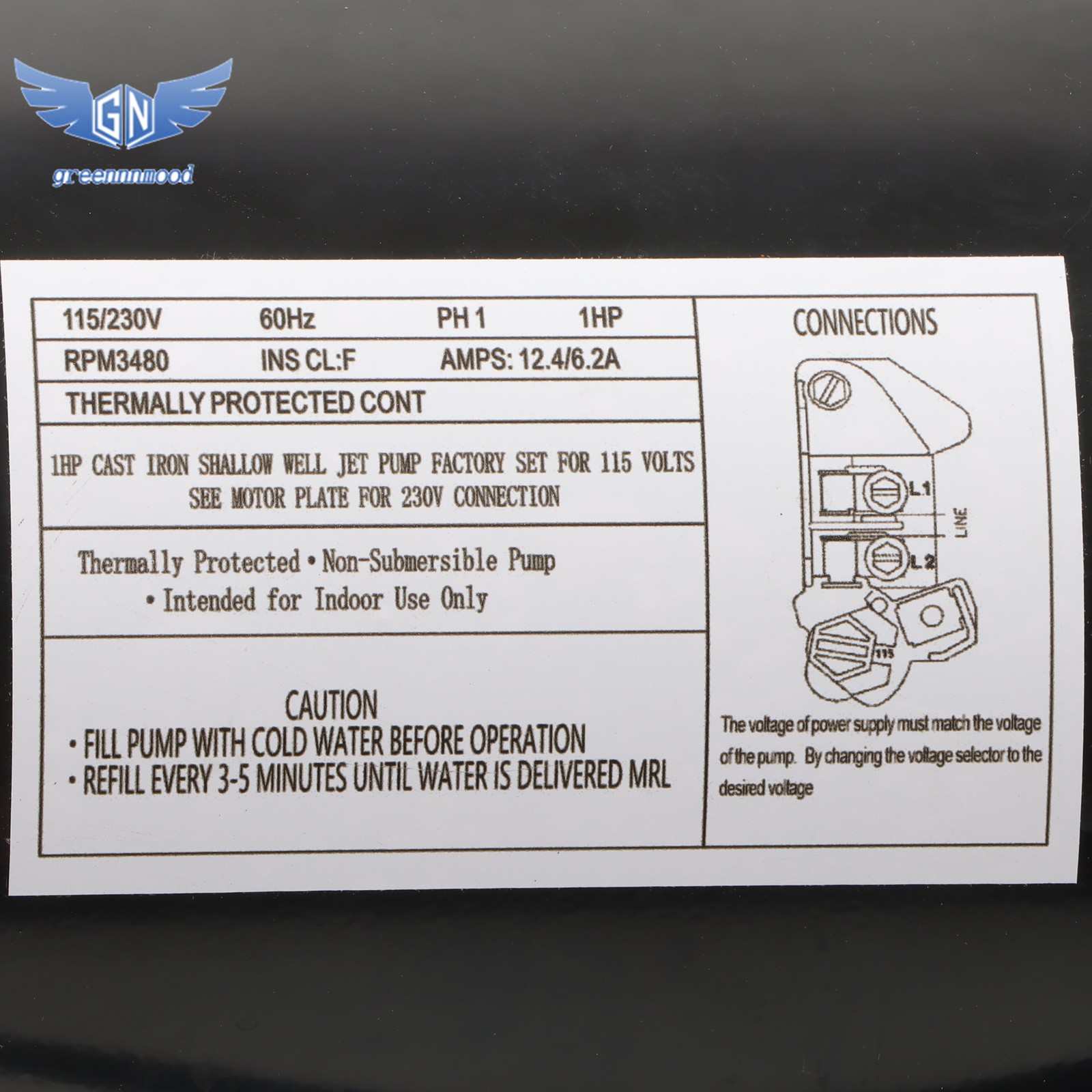 SWS100 1 HP Cast Iron Shallow Well Jet Pump 510 GPH for Wells up to 25 ft
