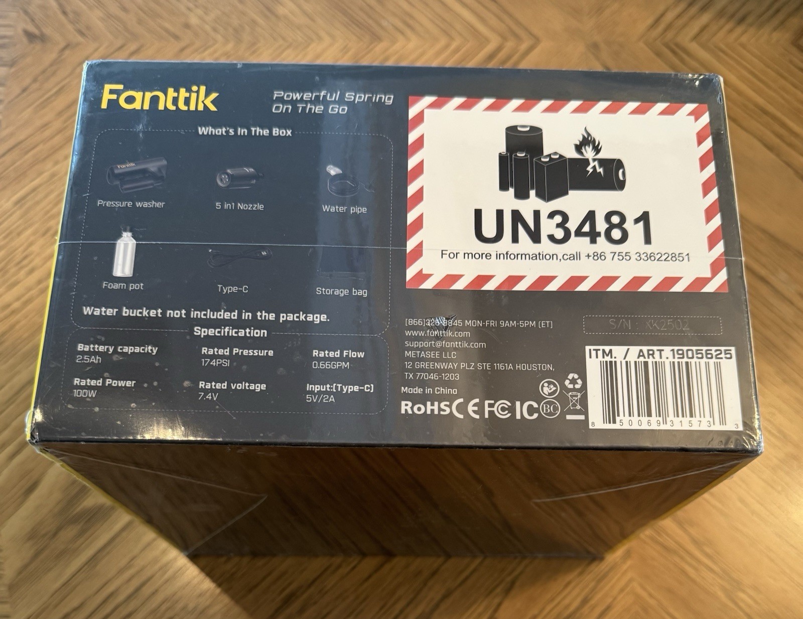 Fanttik K100 Flip Portable Battery Cold Water Pressure Washer