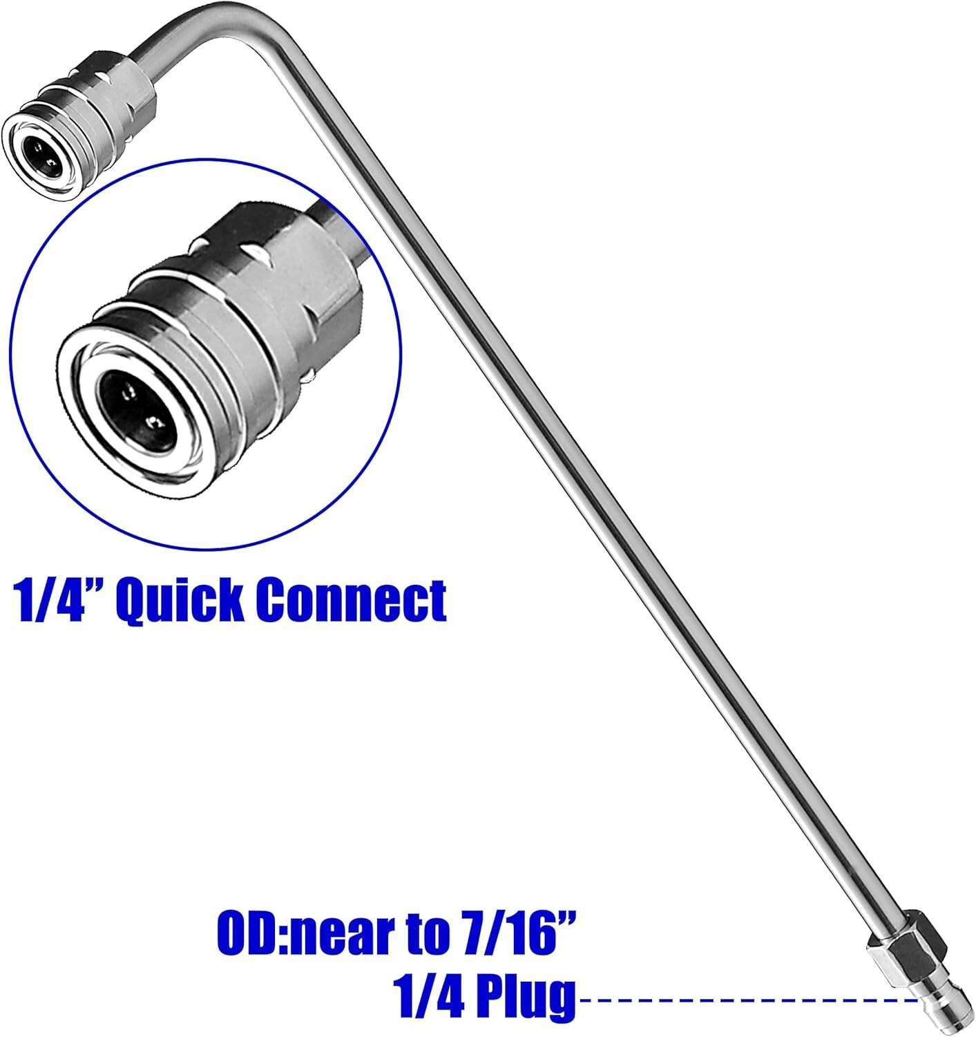 M MINGLE Pressure Washer Wand Extension, 90 Degree Curved Angled, Undercarriage