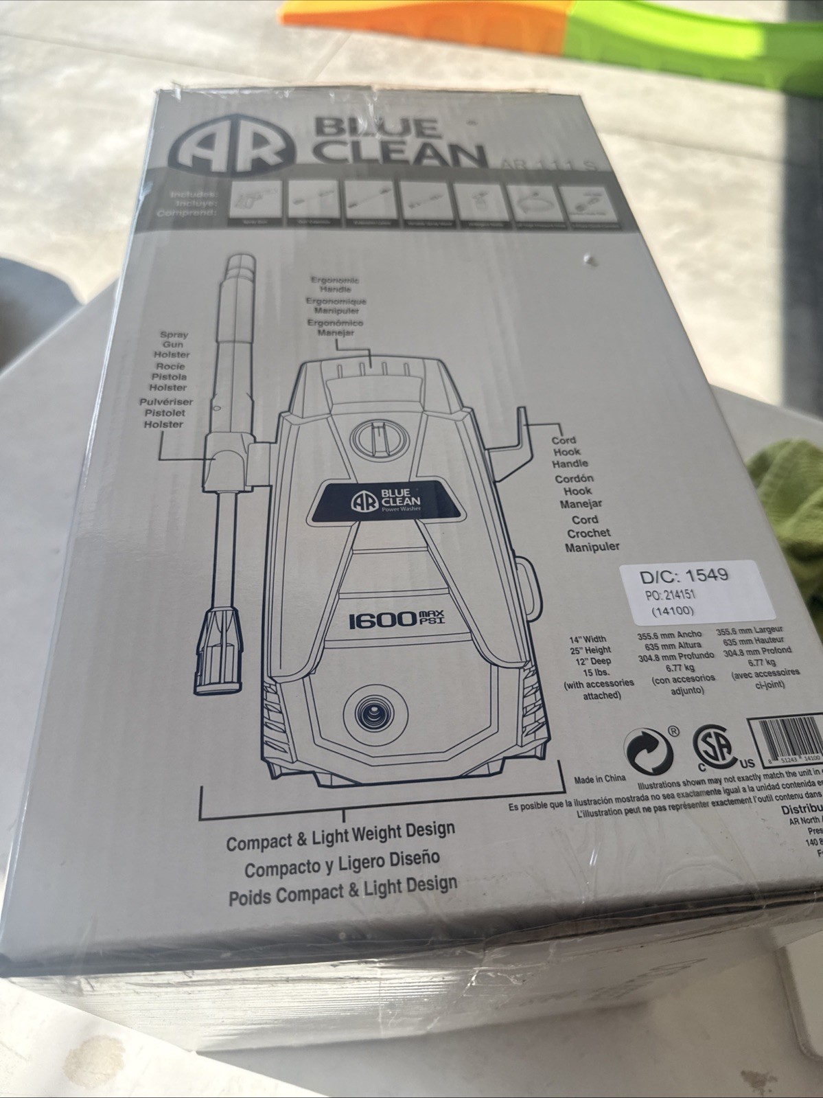 Air Blue Clean Electric Pressure Washer (AR 111 S)