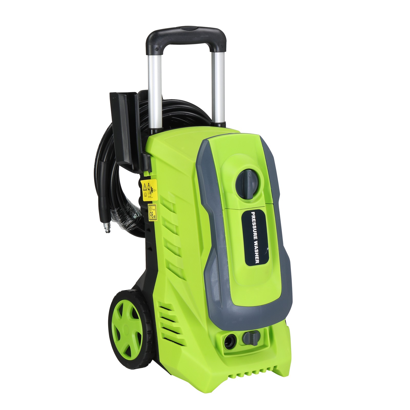 Portable Pressure Washer 4500PSI Max with 4 Nozzles and Telescopic Handle Green