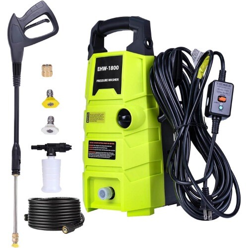 Electric Pressure Washer 1800PSI 1.6GPM Portable Power Washer with 20FT Hose