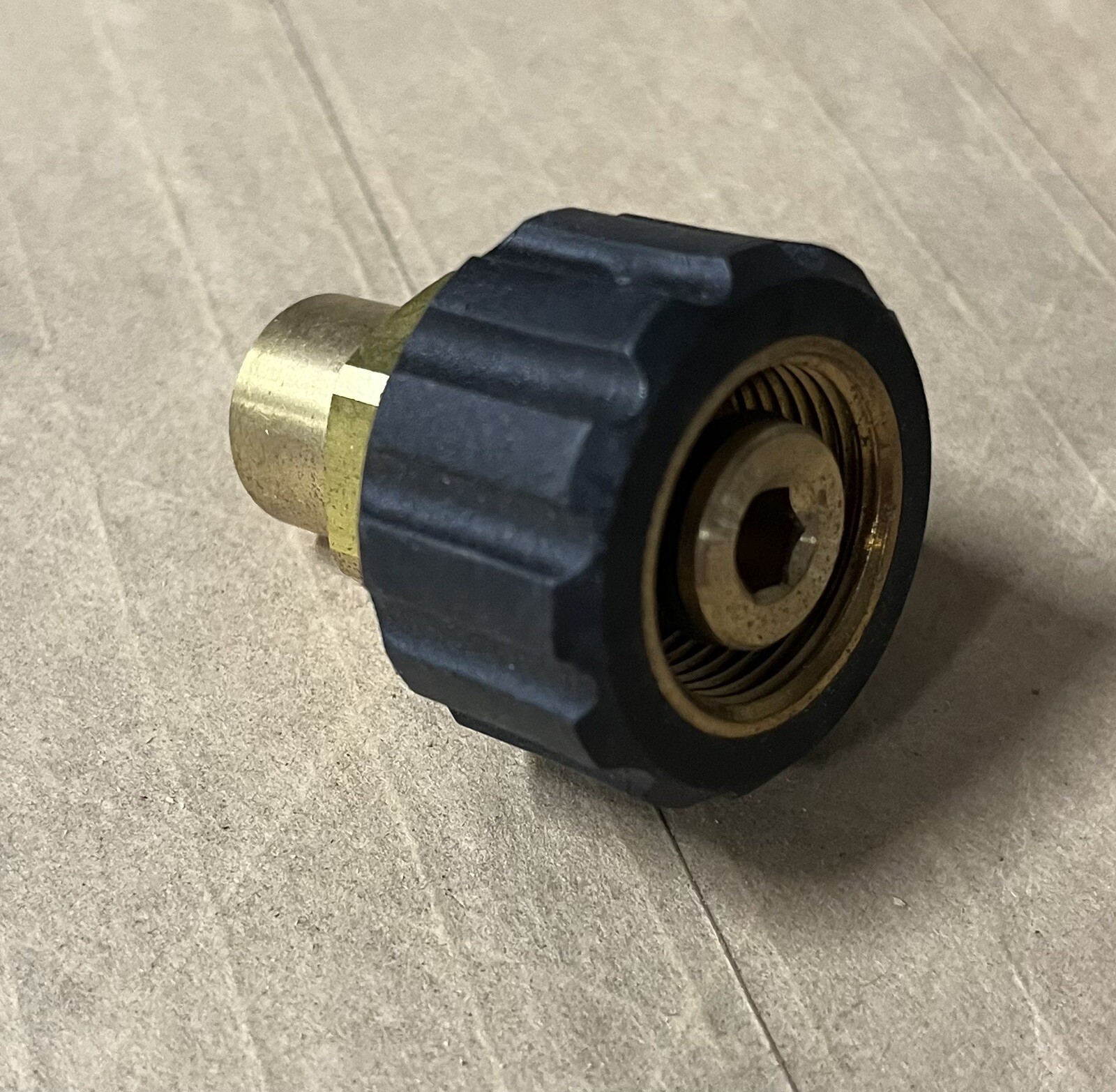 Pressure Washer Hose Fitting 1/4”NPT X M22 BRASS, 4000 PSI, 140°F