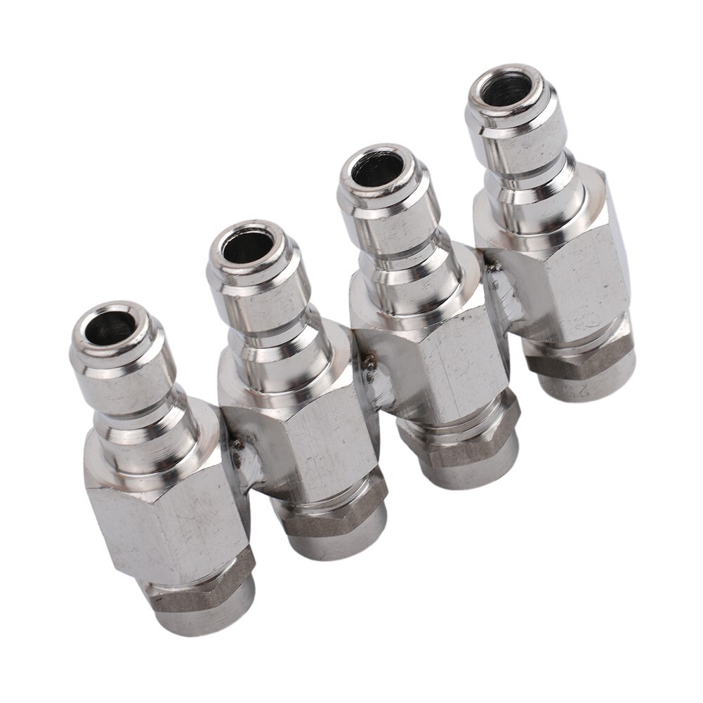 1* Pressure Washer Nozzle Kit 4-Way Tip Holder 1/4 Inch Quick Connect Soft Wash