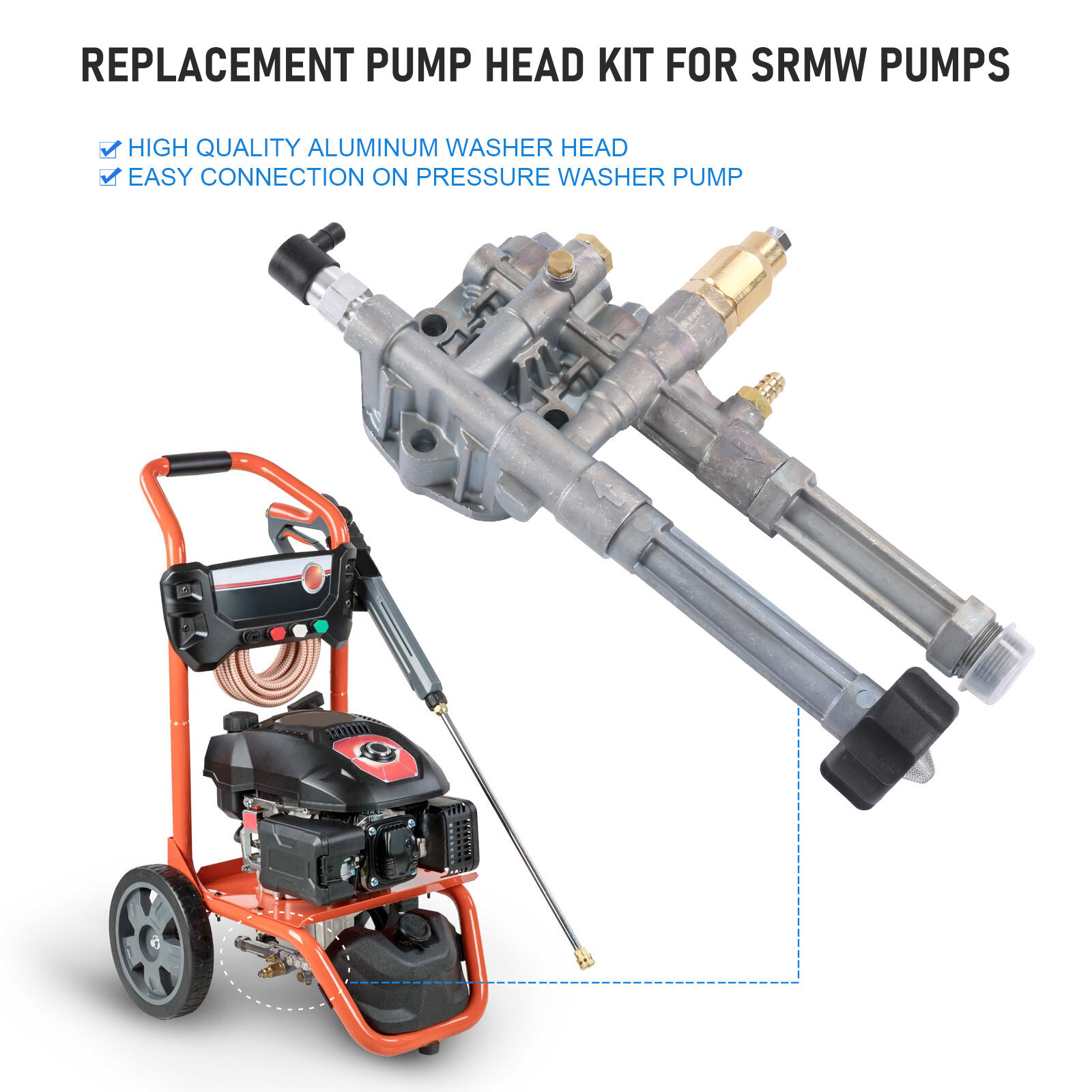For Complete PUMP HEAD w UNLOADE AR42940 SRMW2.2G24 Pressure Washer