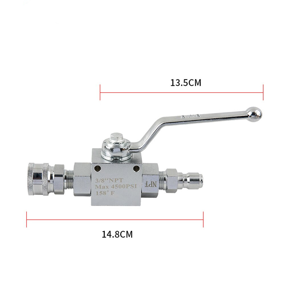 3/8″ Ball Valve Comet General AR Pressure Washer Ball Valve 4500 psi w/ Fittings