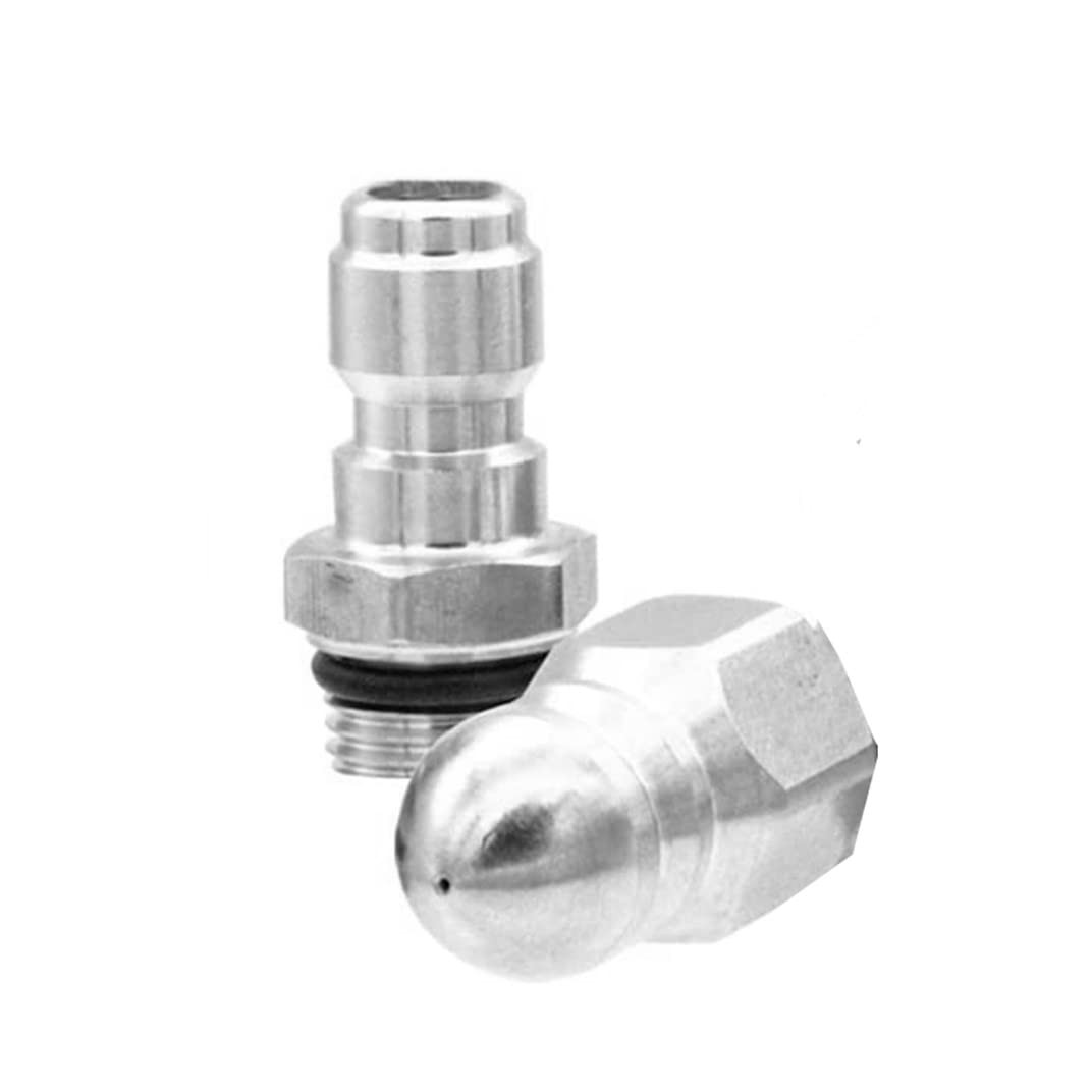 Pressure Washer Sewer Jetter Nozzle Stainless Steel，2 Sets