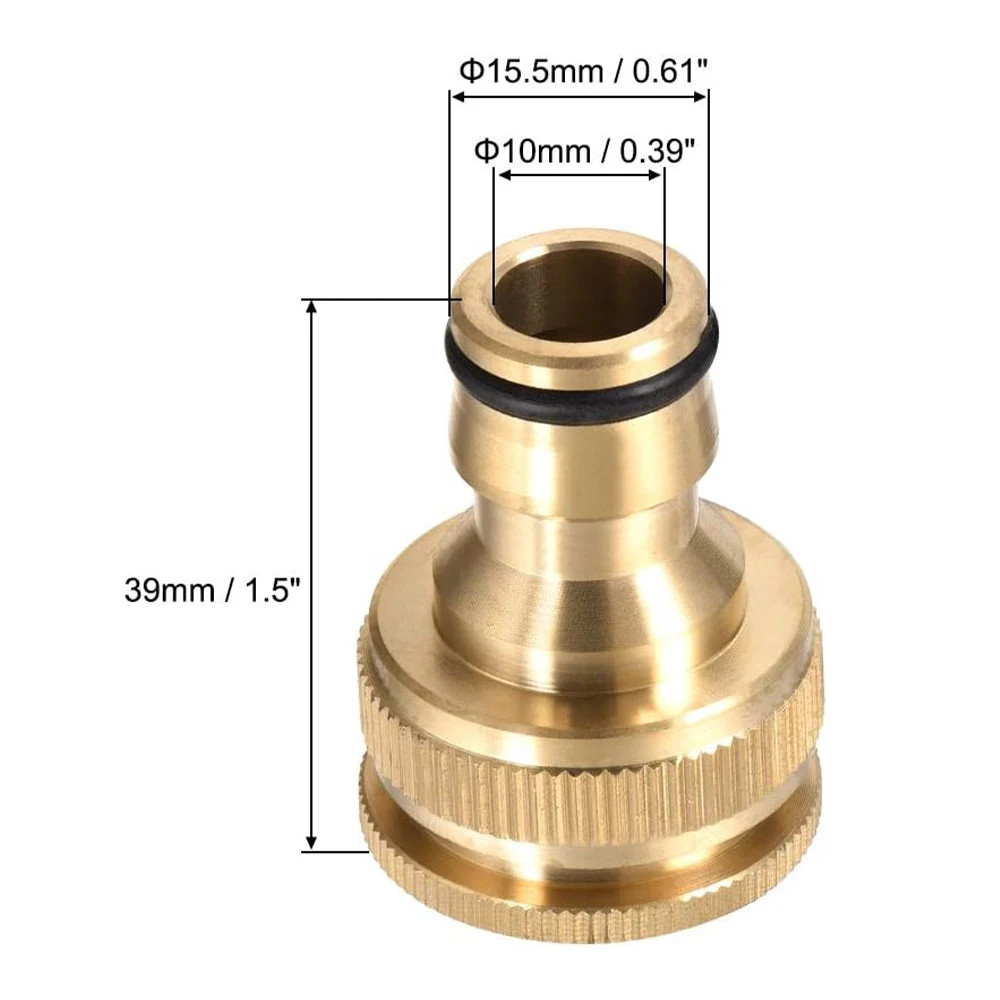 Brass Faucet Tap Connector Mixer Hose Adaptor Quick Connecter 1/2 3/4 Copper Hos