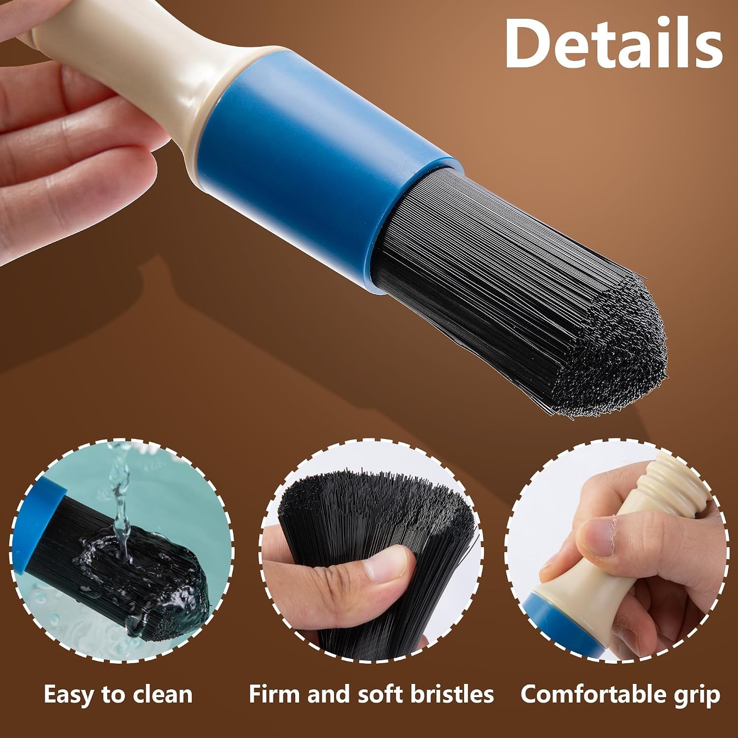Parts Washer Brush with Hose Wear Resistant Parts Cleaning Brush