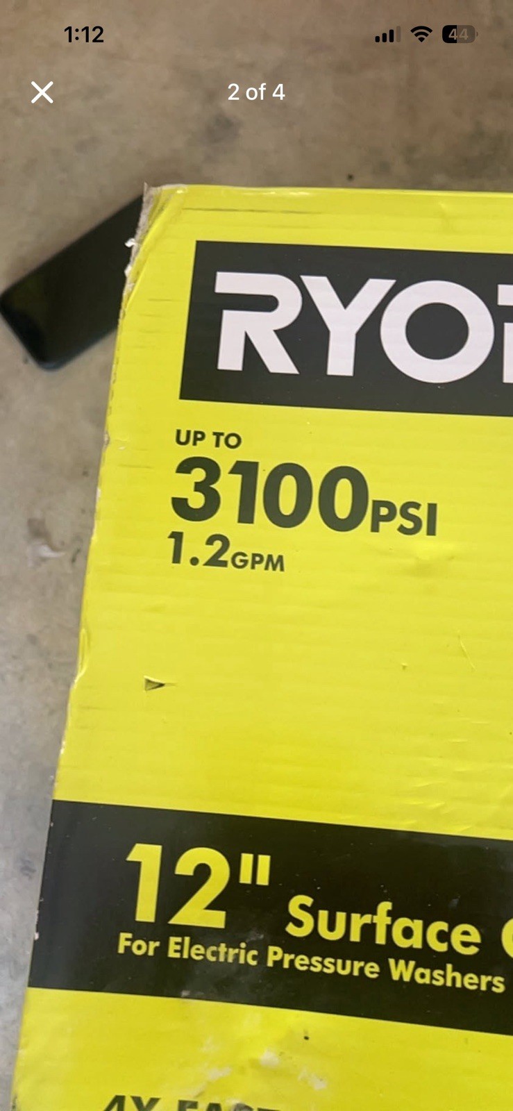 New RYOBI 12″ Surface Cleaner has up to 3100 PSI and 1.2 GPM.