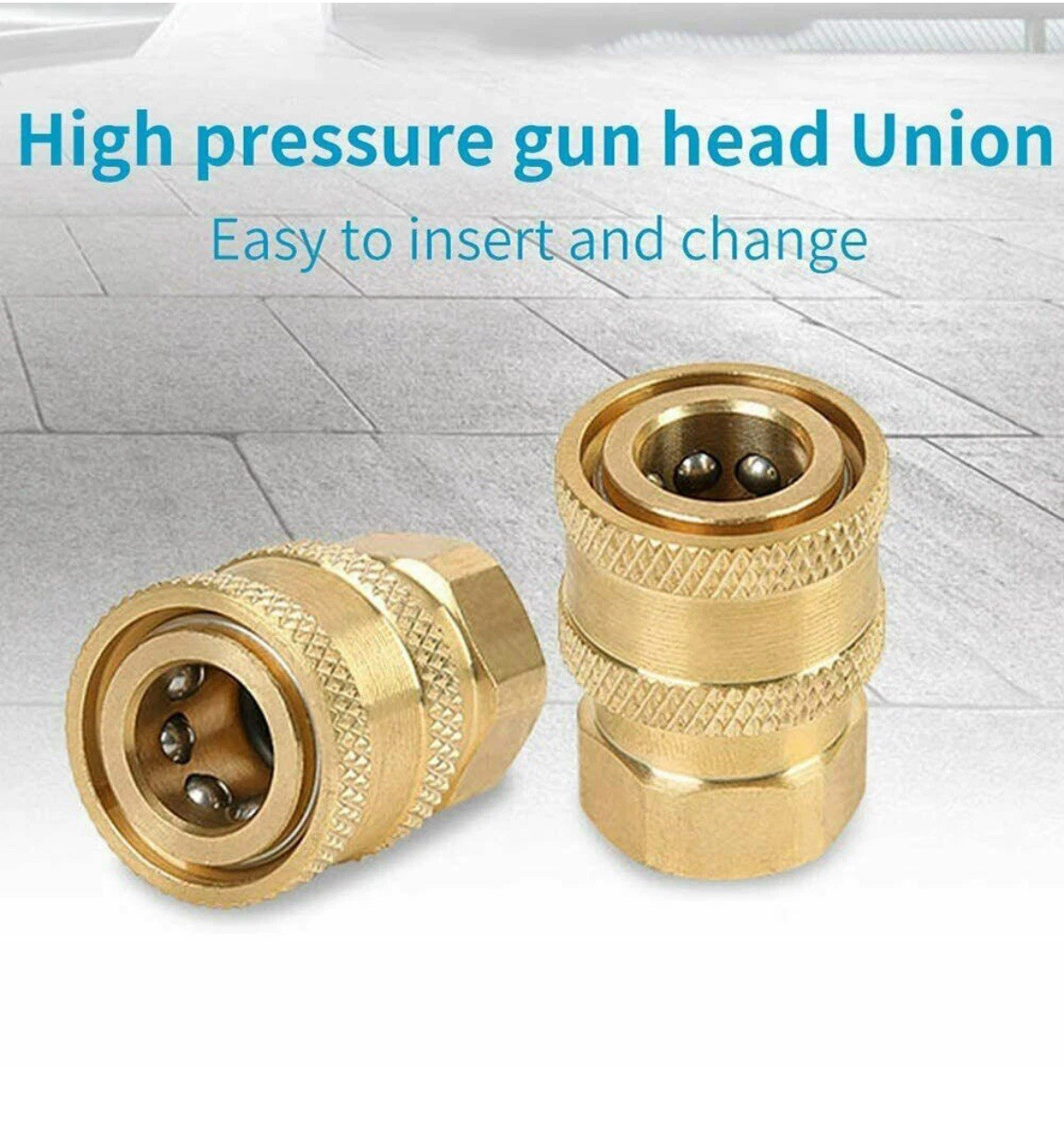 2PACK Pressure Washer Coupler Brass Fittings 1/4 Inch Quick Connect to Female