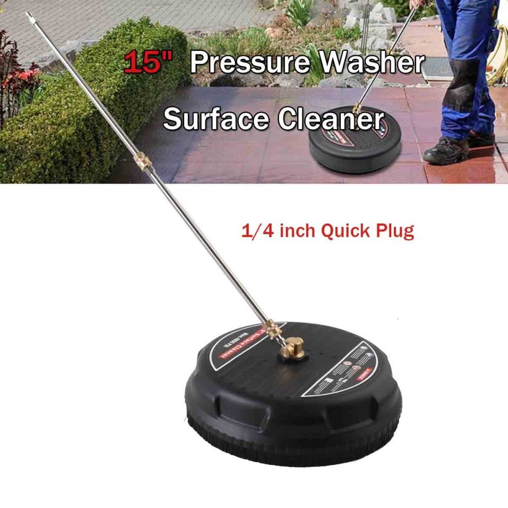 15″ Pressure Washer Surface Cleaner Scrubber with 2 Piece Extension 4000PSI