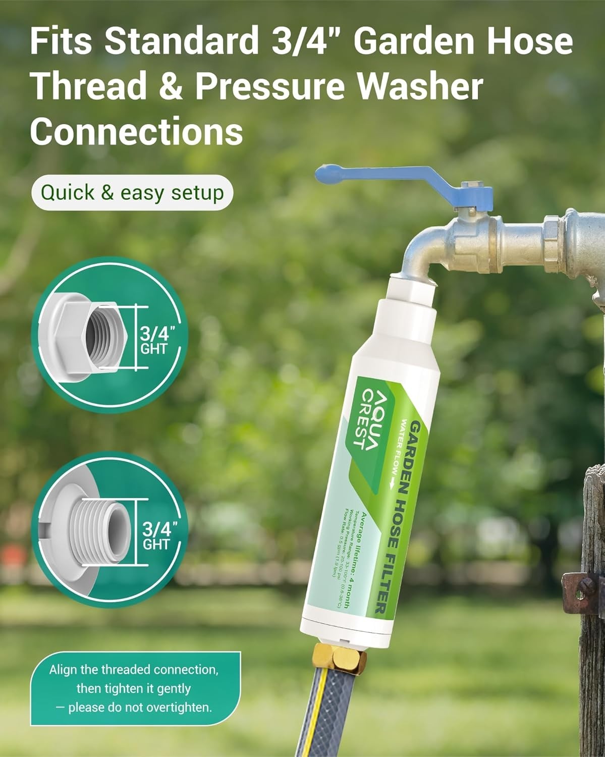 Efficient Garden Hose Water Filter 2-Pack – Prolongs Plant Health & Nozzle Life