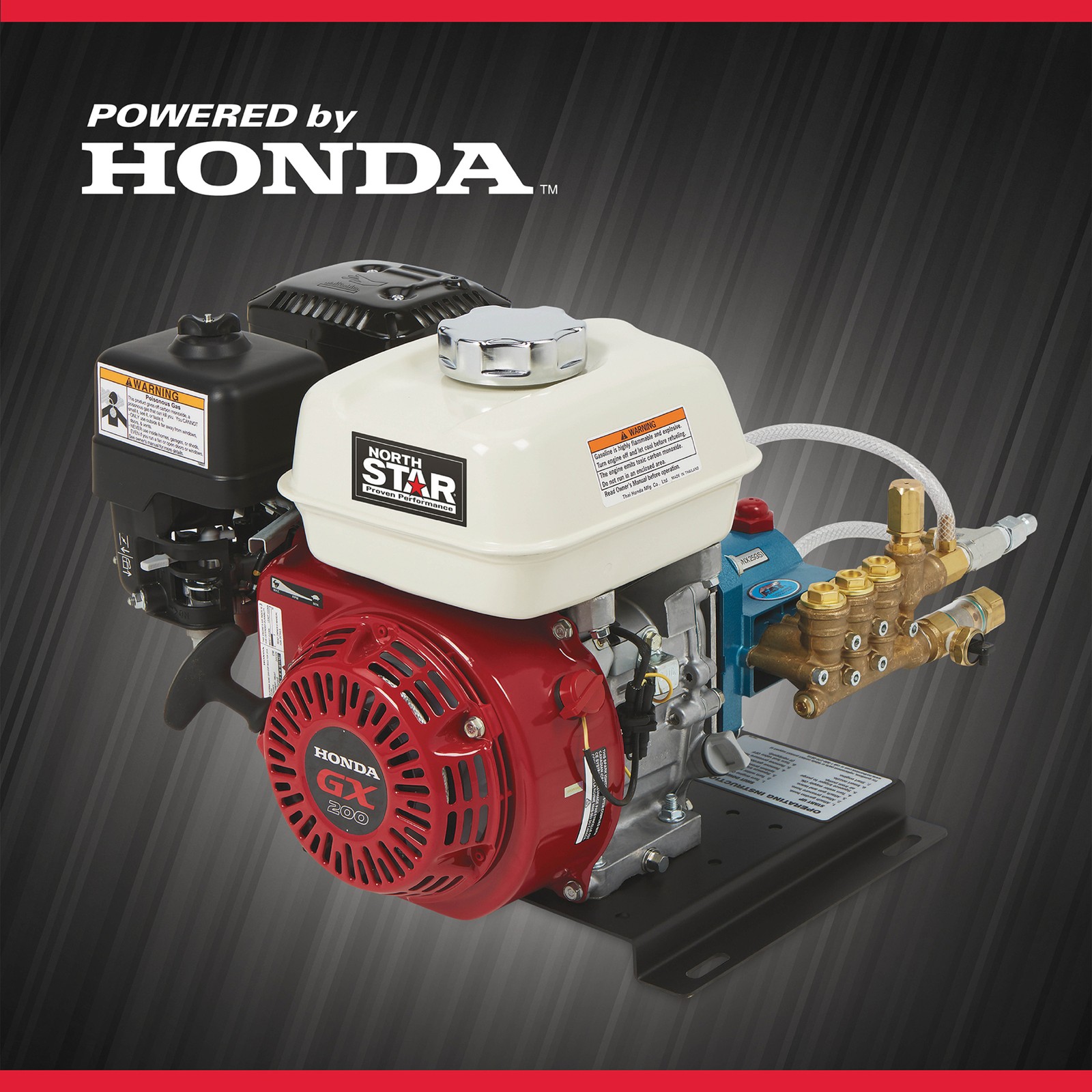 NorthStar Pressure Washer Kit with Honda GX200 Engine, 3300 PSI, 2.5 GPM, CAT