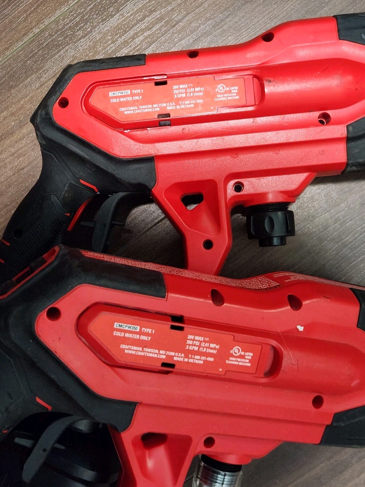 Craftsman V20 Battery Powered Pressure Washer 350 PSI One Battery Untested