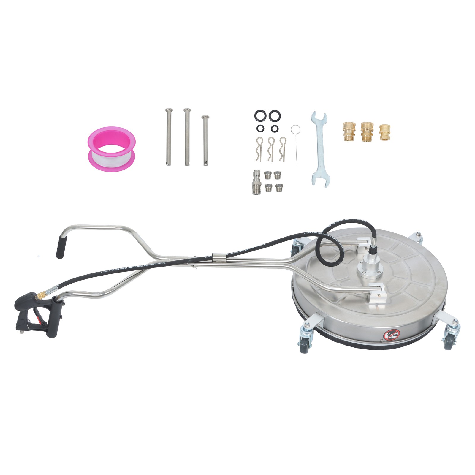 For Roomark 24″Pressure Washer Surface Cleaner w/ Handles & Wheels Quick Connect