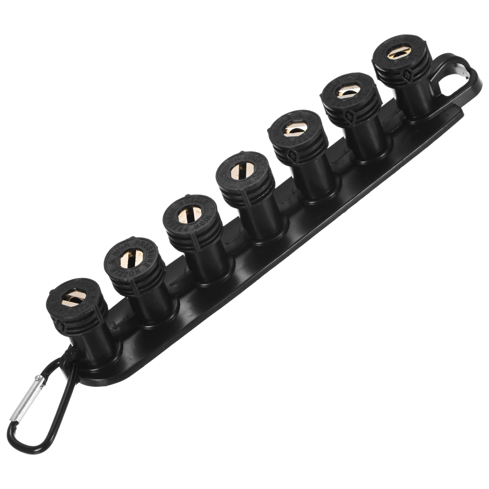 7-Pack 1/4″ Quick Connect, Orifice 4.0 Pressure Washer Tips with Holder [Black]