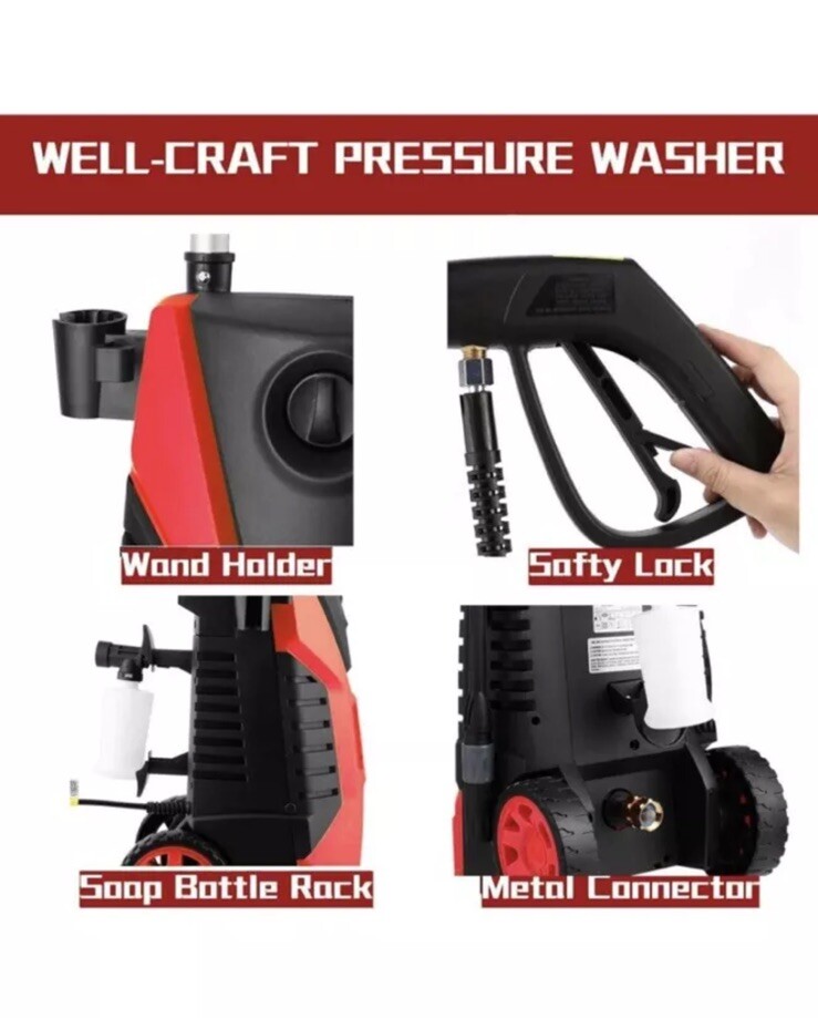 All Power Electric Pressure Washer 2000-PSI 2.2 GPM Cold Water Corded w/ Hose